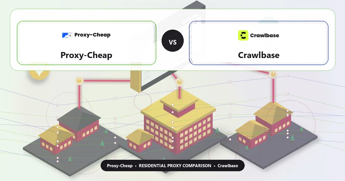 Proxy-Cheap versus Crawlbase residential proxy comparison