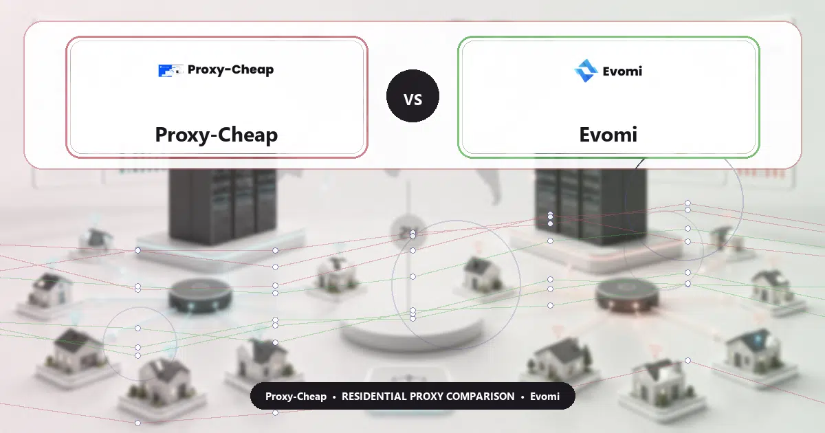 Proxy-Cheap versus Evomi residential proxy comparison