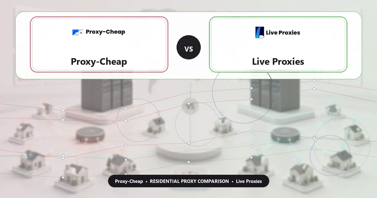 Proxy-Cheap versus Live Proxies residential proxy comparison
