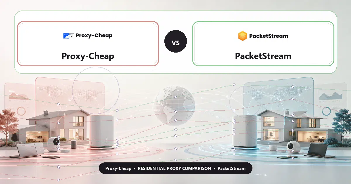 Proxy-Cheap versus PacketStream residential proxy comparison