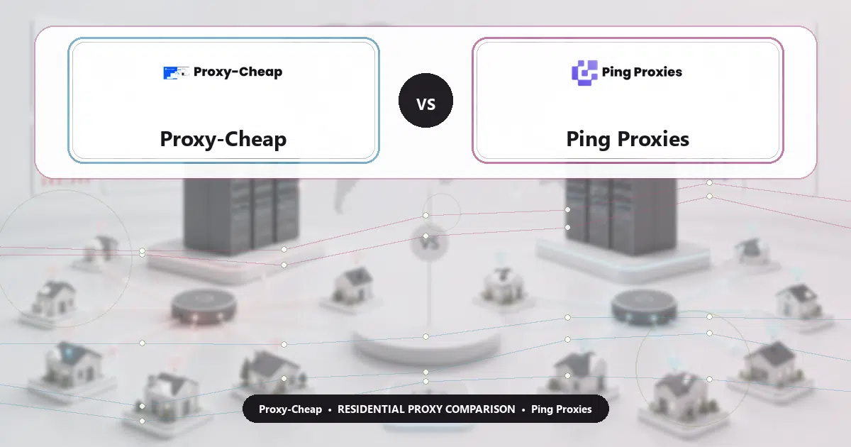 Proxy-Cheap versus Ping Proxies residential proxy comparison