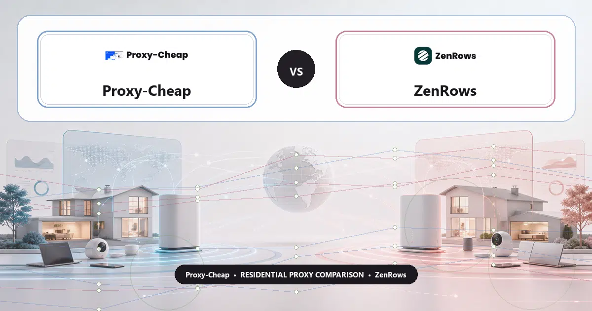 Proxy-Cheap versus ZenRows residential proxy comparison