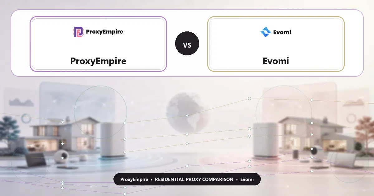 ProxyEmpire versus Evomi residential proxy comparison