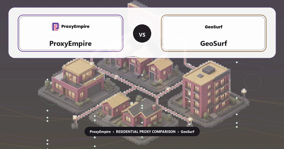 ProxyEmpire versus GeoSurf residential proxy comparison