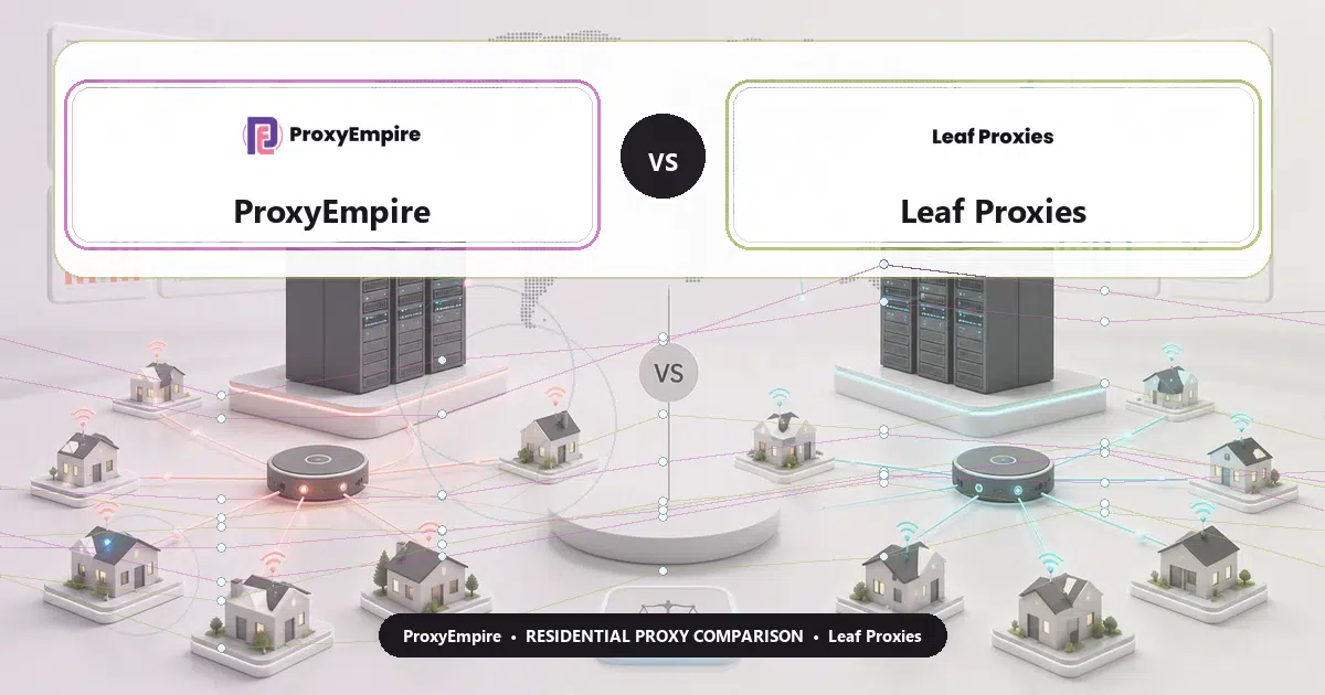ProxyEmpire versus Leaf Proxies residential proxy comparison