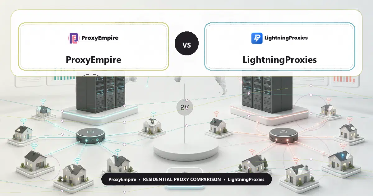 ProxyEmpire versus LightningProxies residential proxy comparison