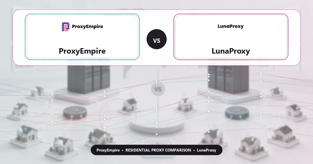 ProxyEmpire versus LunaProxy residential proxy comparison