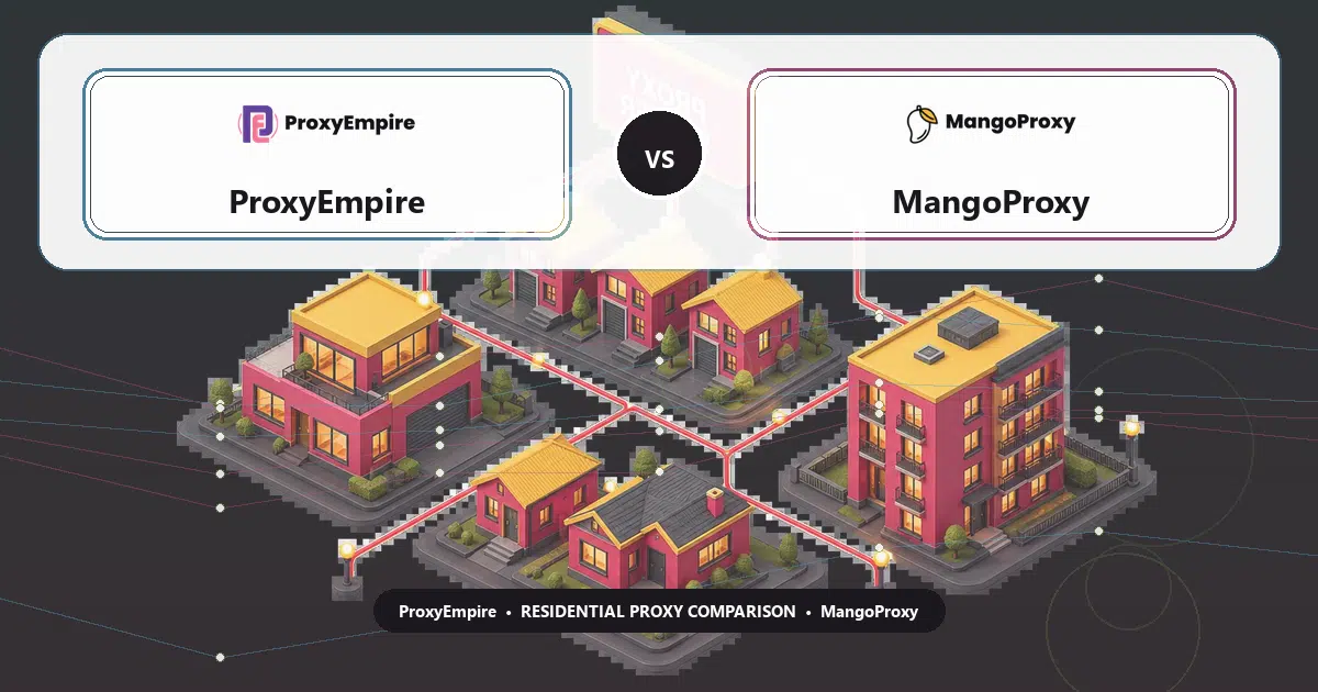 ProxyEmpire versus MangoProxy residential proxy comparison