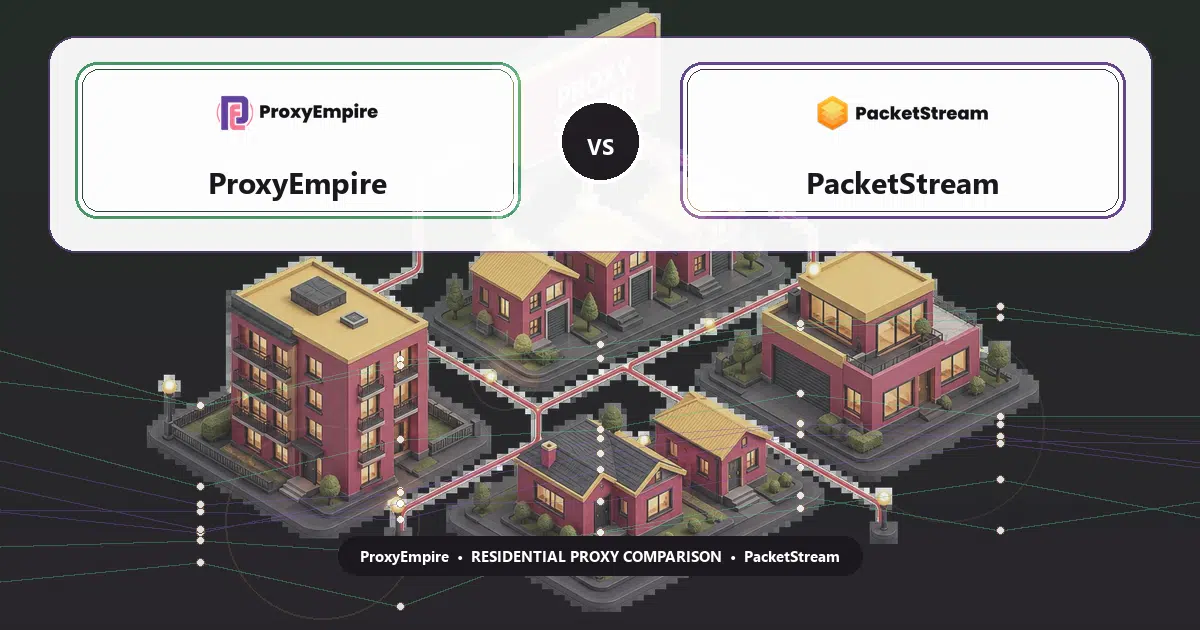 ProxyEmpire versus PacketStream residential proxy comparison
