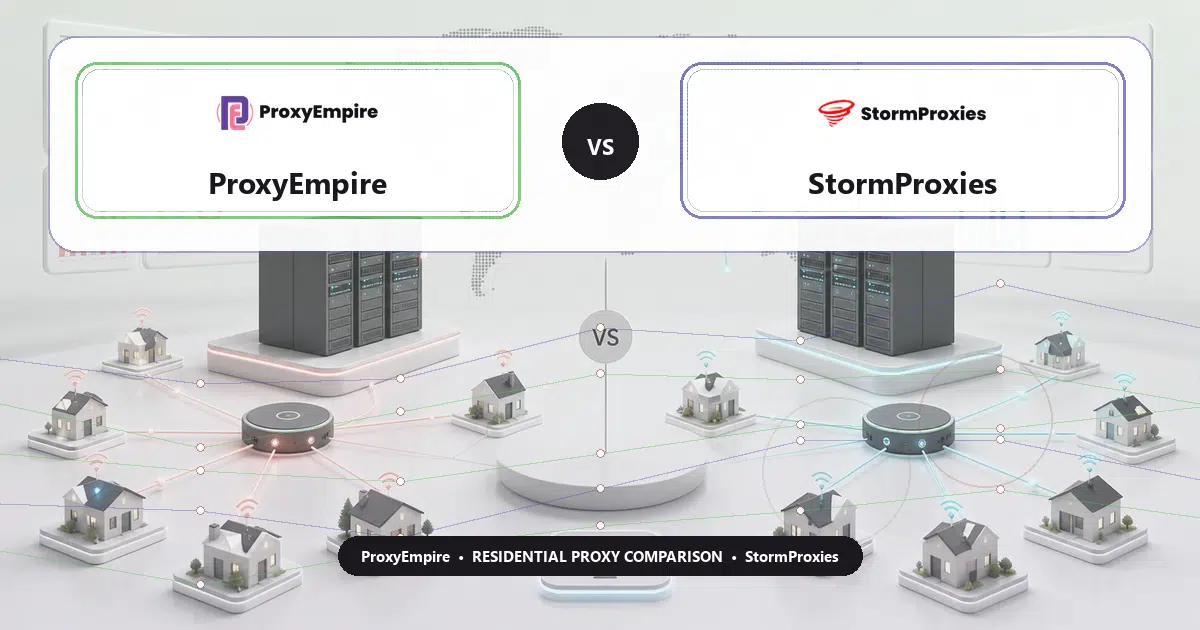 ProxyEmpire versus StormProxies residential proxy comparison