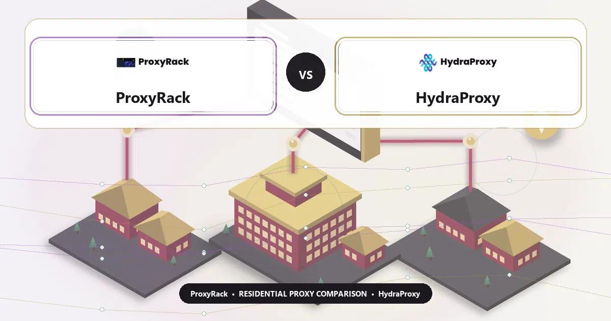 ProxyRack versus HydraProxy residential proxy comparison