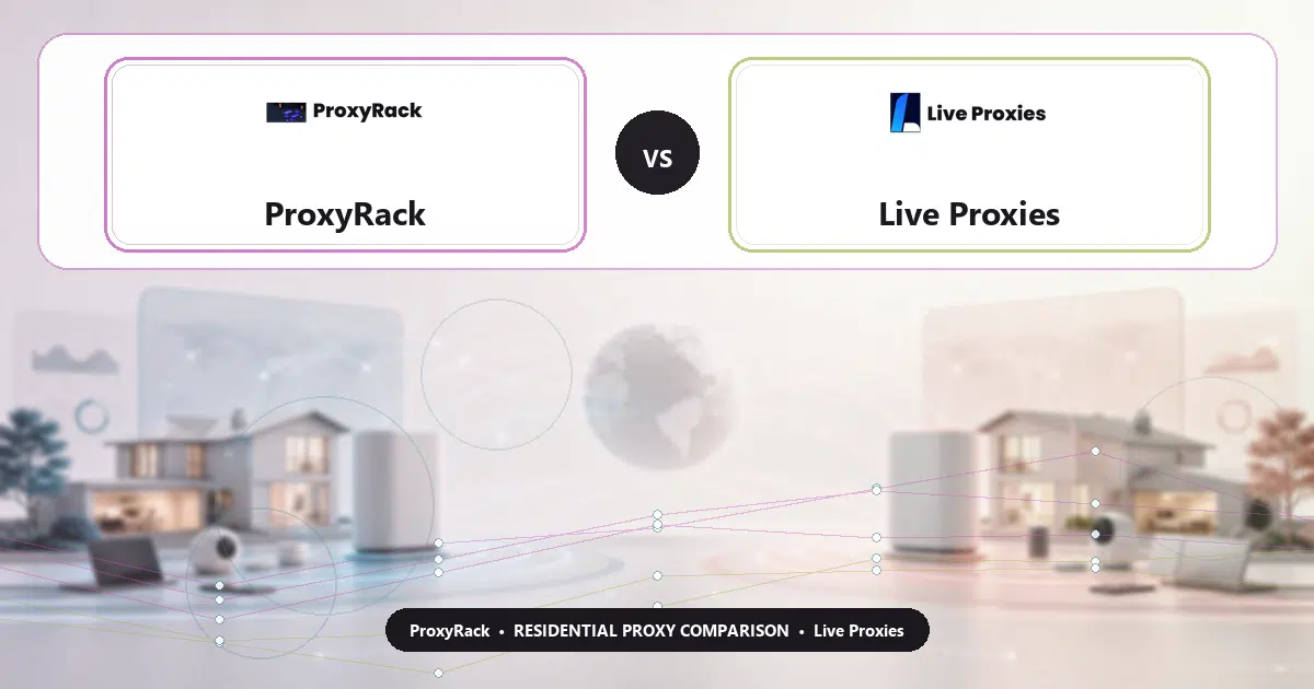 ProxyRack versus Live Proxies residential proxy comparison