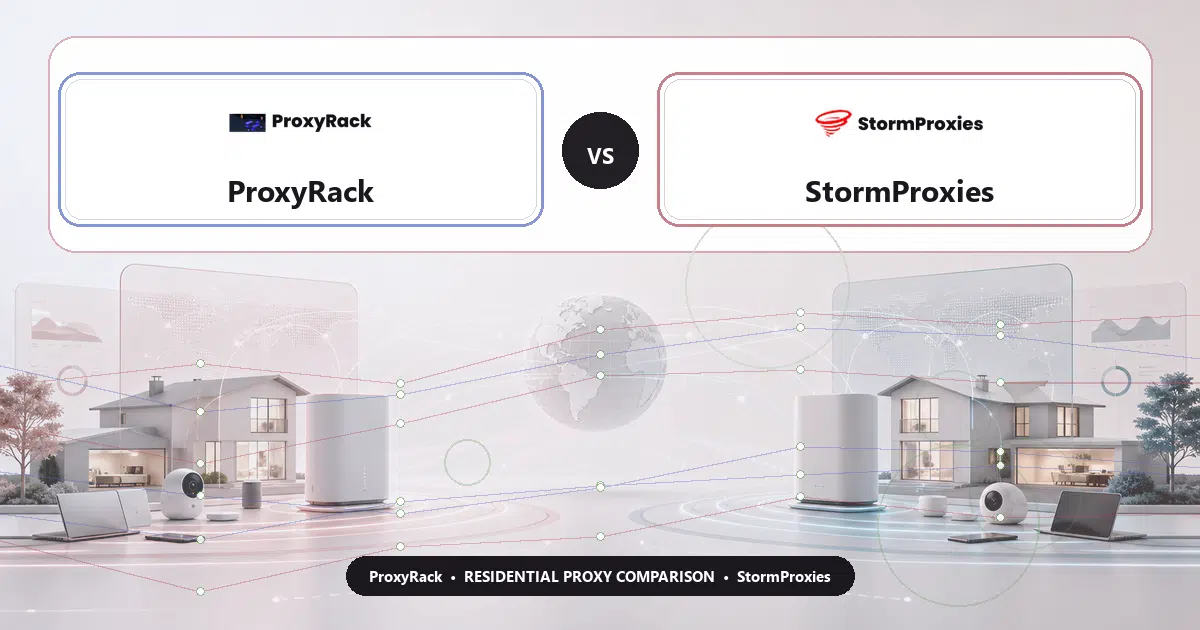 ProxyRack versus StormProxies residential proxy comparison