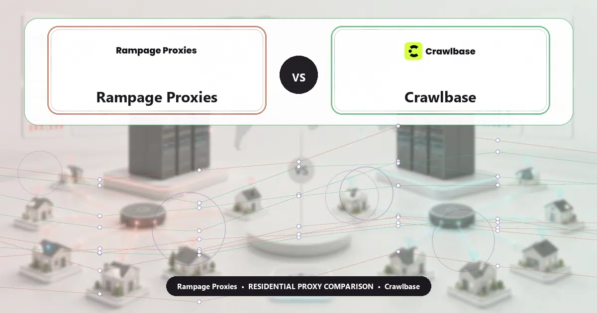 Rampage Proxies versus Crawlbase residential proxy comparison