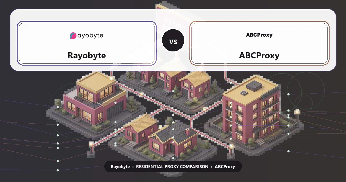 Rayobyte versus ABCProxy residential proxy comparison