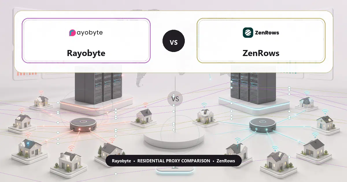 Rayobyte versus ZenRows residential proxy comparison