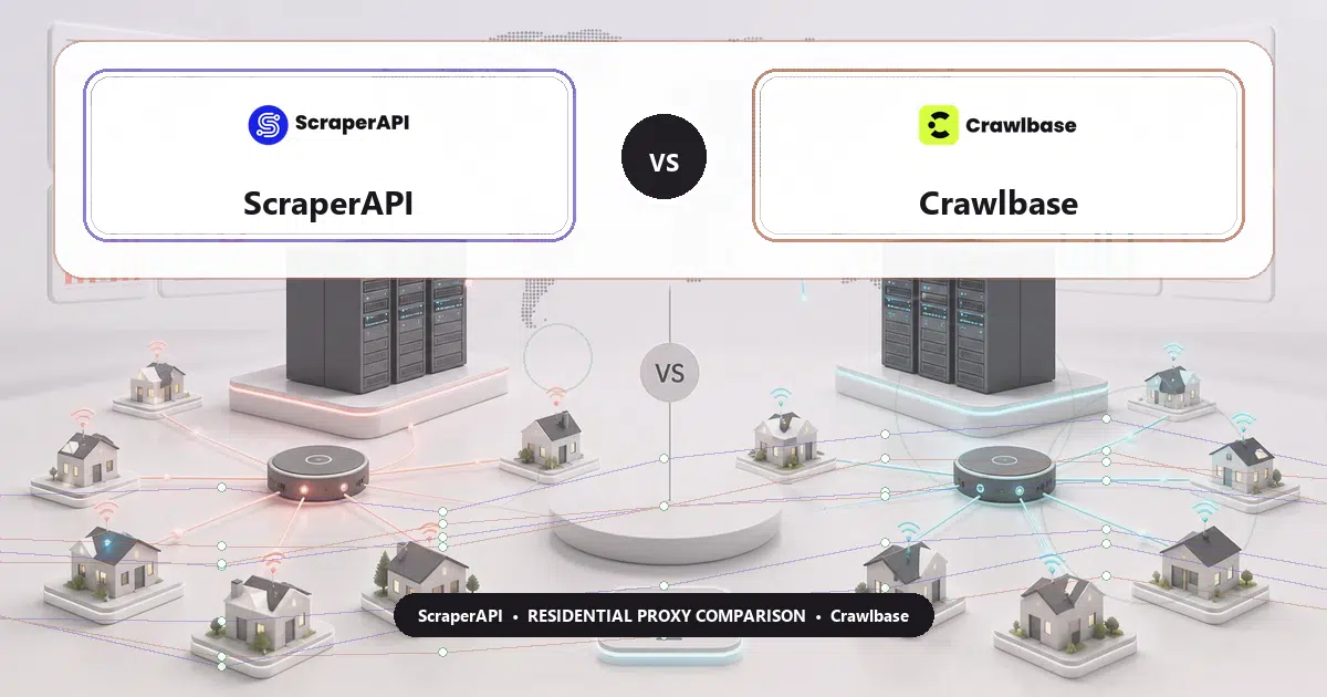 ScraperAPI versus Crawlbase residential proxy comparison