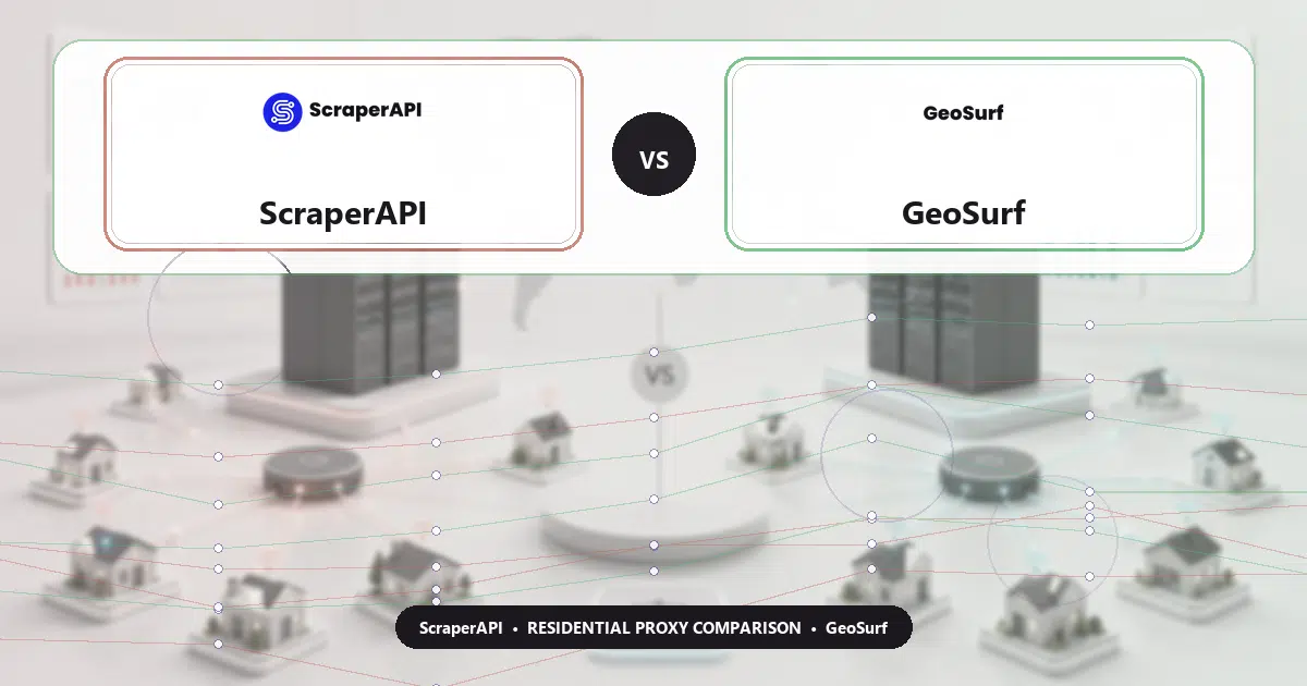 ScraperAPI versus GeoSurf residential proxy comparison