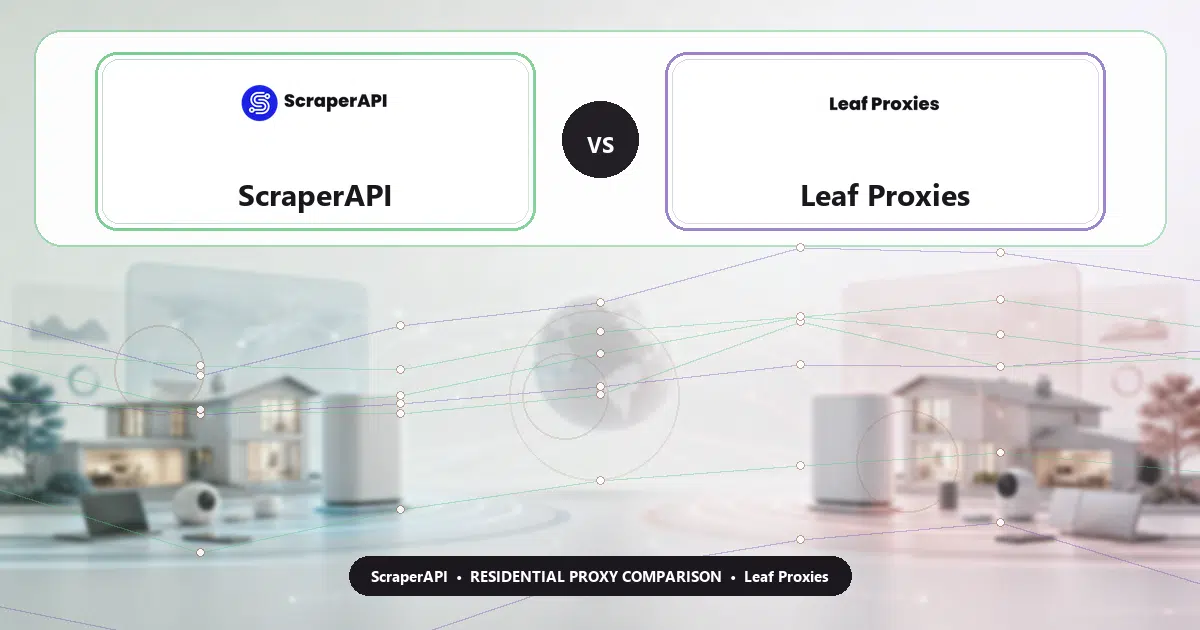 ScraperAPI versus Leaf Proxies residential proxy comparison