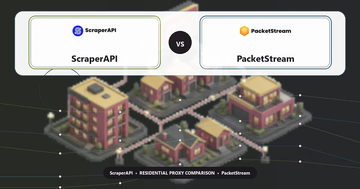 ScraperAPI versus PacketStream residential proxy comparison
