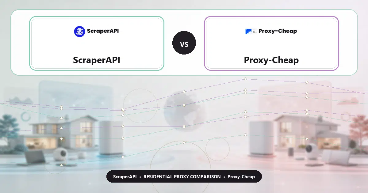 ScraperAPI versus Proxy-Cheap residential proxy comparison