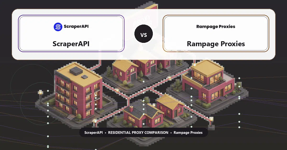 ScraperAPI versus Rampage Proxies residential proxy comparison