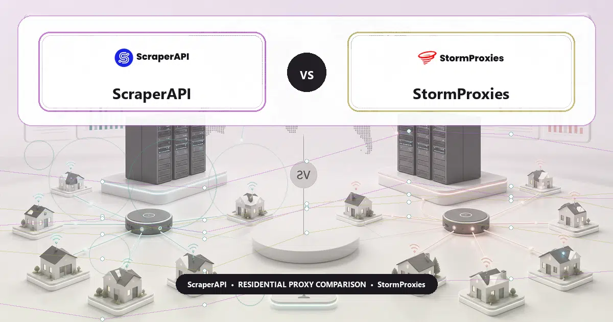 ScraperAPI versus StormProxies residential proxy comparison
