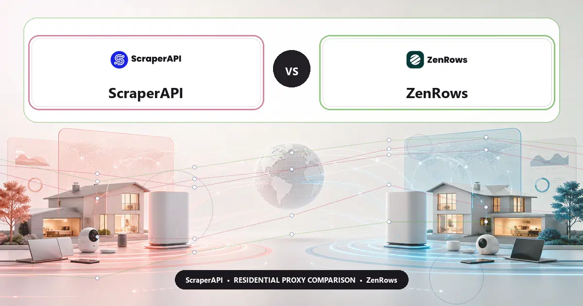 ScraperAPI versus ZenRows residential proxy comparison