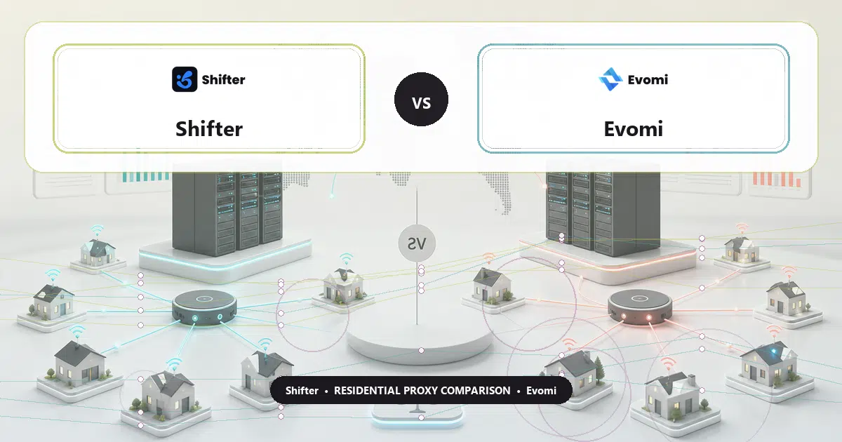Shifter versus Evomi residential proxy comparison
