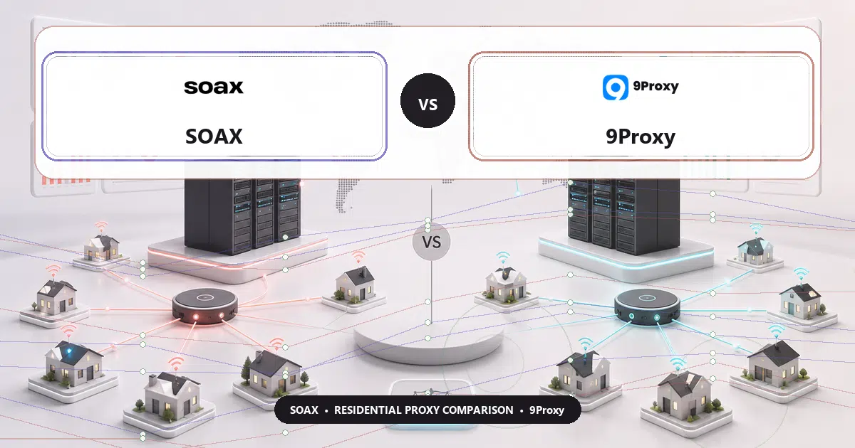 SOAX versus 9Proxy residential proxy comparison