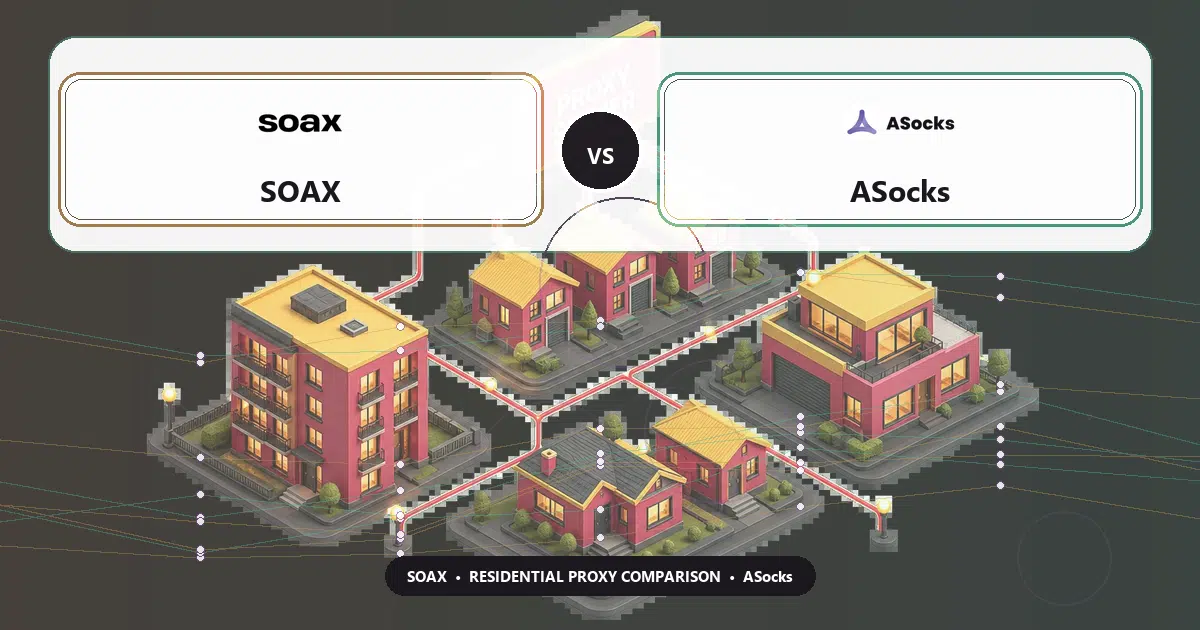 SOAX versus ASocks residential proxy comparison