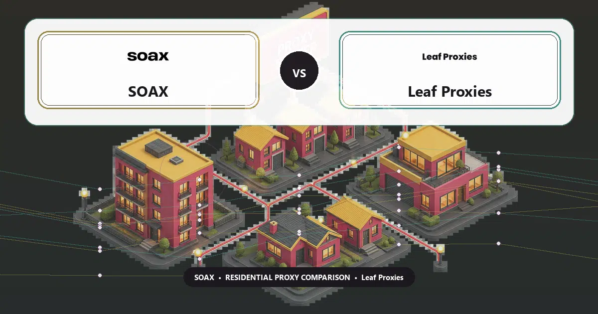 SOAX versus Leaf Proxies residential proxy comparison