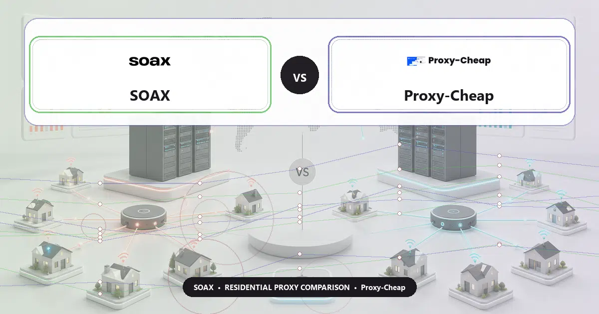 SOAX versus Proxy-Cheap residential proxy comparison