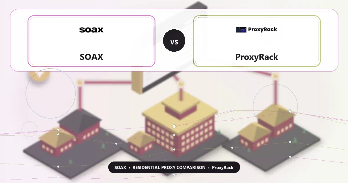 SOAX versus ProxyRack residential proxy comparison