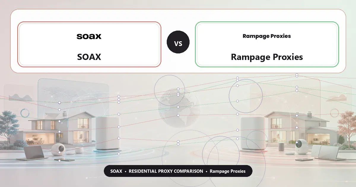 SOAX versus Rampage Proxies residential proxy comparison