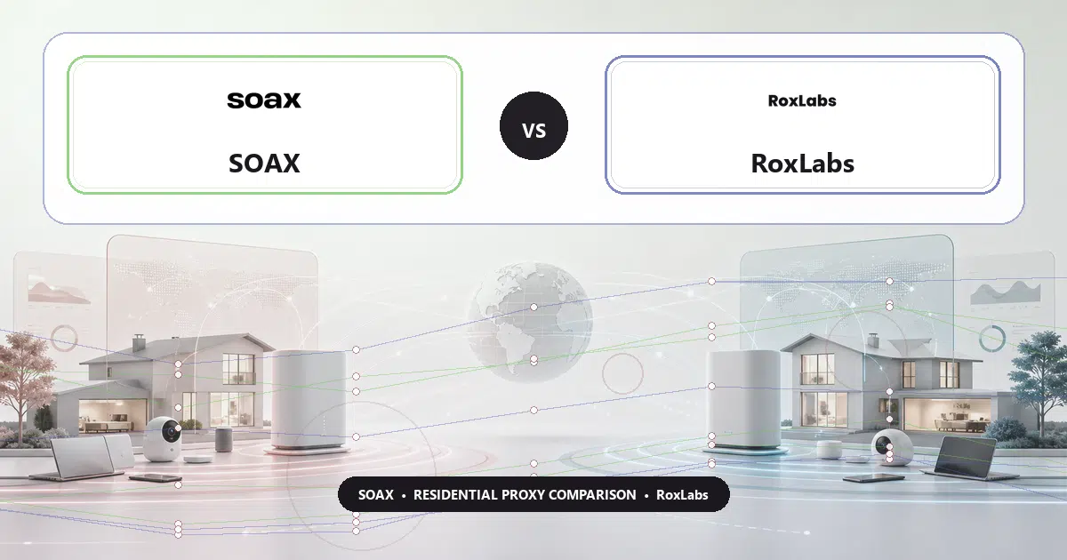 SOAX versus RoxLabs residential proxy comparison