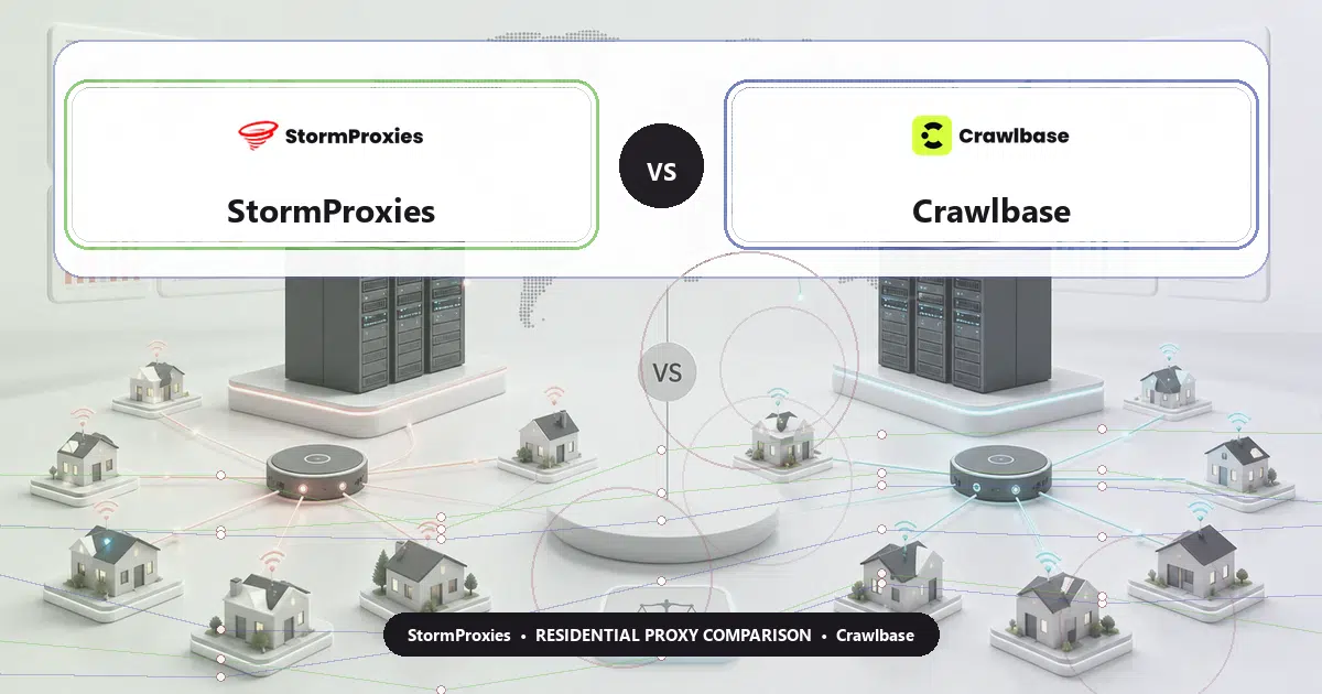 StormProxies versus Crawlbase residential proxy comparison