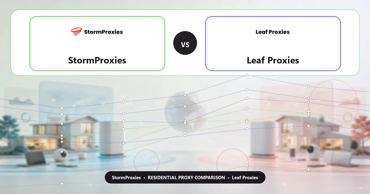 StormProxies versus Leaf Proxies residential proxy comparison