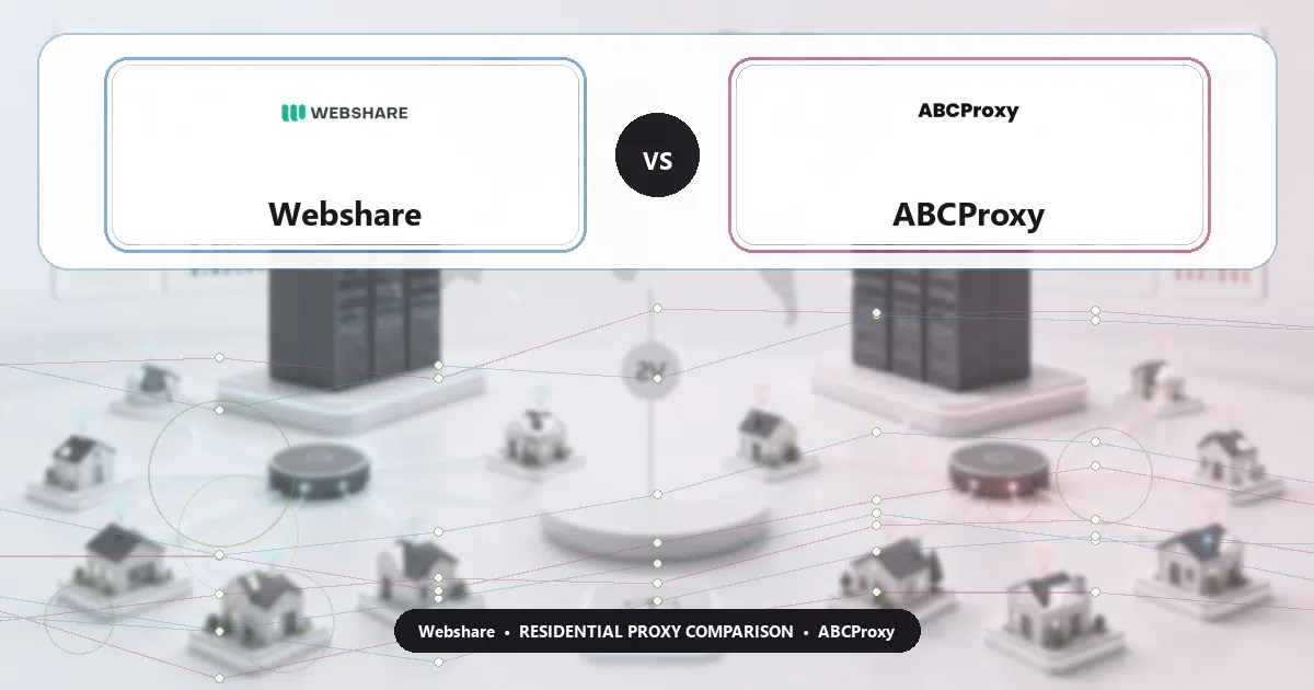 Webshare versus ABCProxy residential proxy comparison