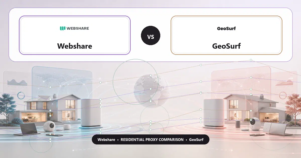 Webshare versus GeoSurf residential proxy comparison