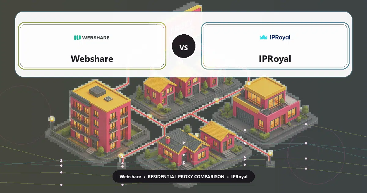 Webshare versus IPRoyal residential proxy comparison