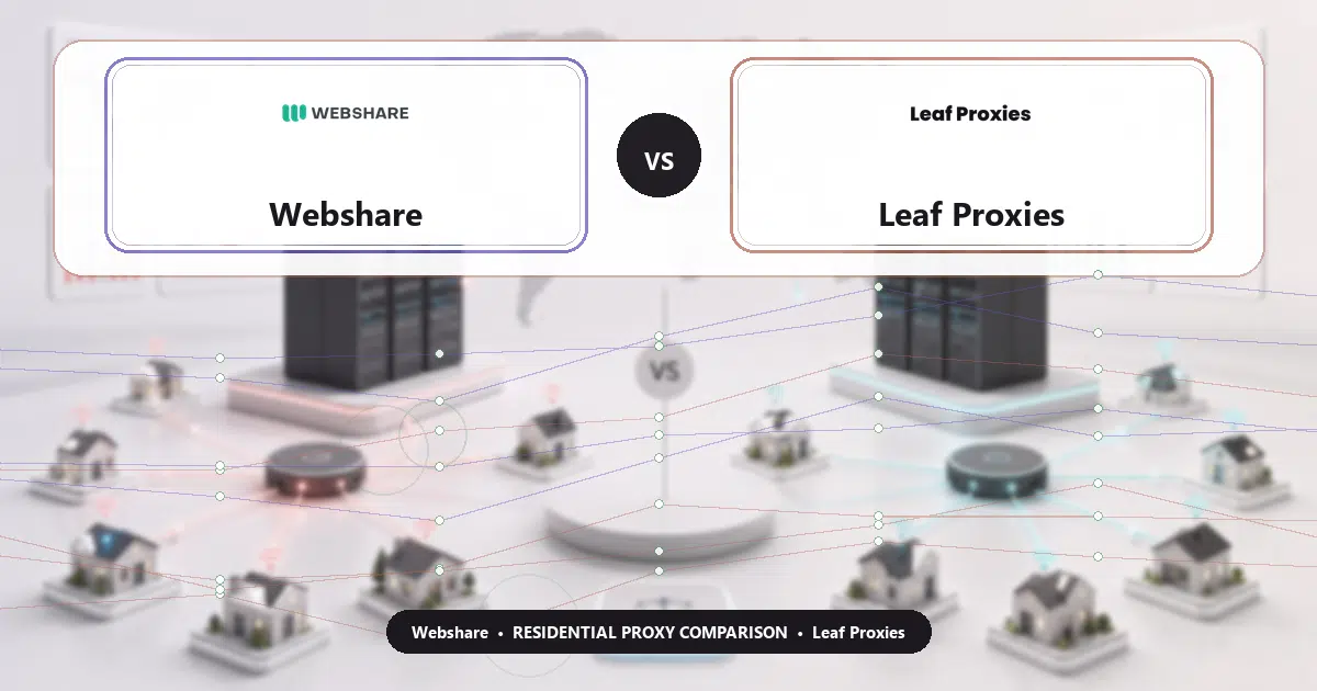 Webshare versus Leaf Proxies residential proxy comparison