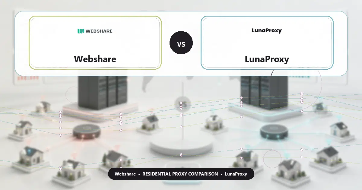 Webshare versus LunaProxy residential proxy comparison