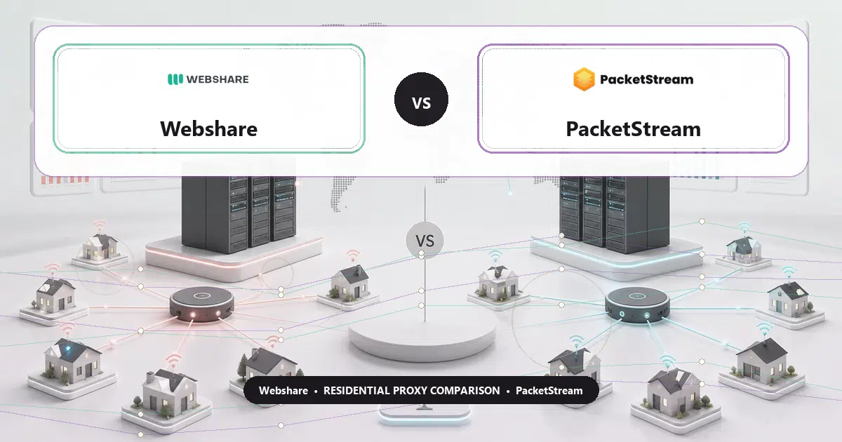Webshare versus PacketStream residential proxy comparison