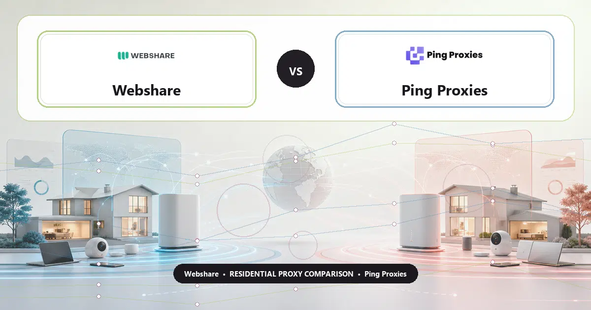 Webshare versus Ping Proxies residential proxy comparison