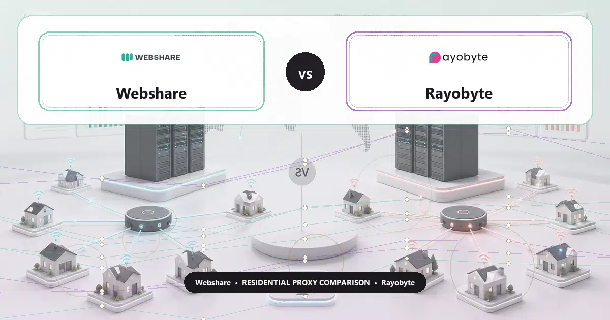 Webshare versus Rayobyte residential proxy comparison