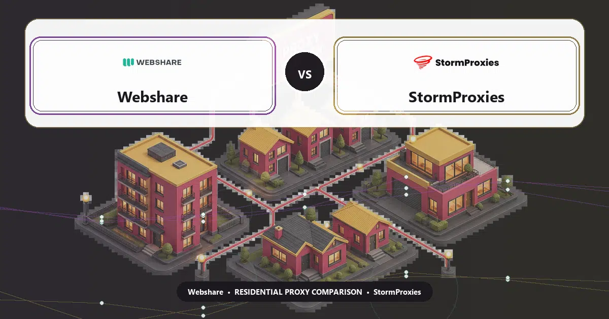 Webshare versus StormProxies residential proxy comparison