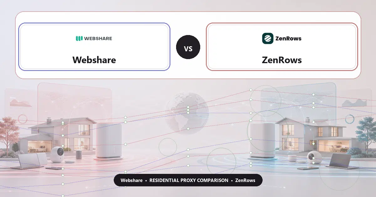 Webshare versus ZenRows residential proxy comparison