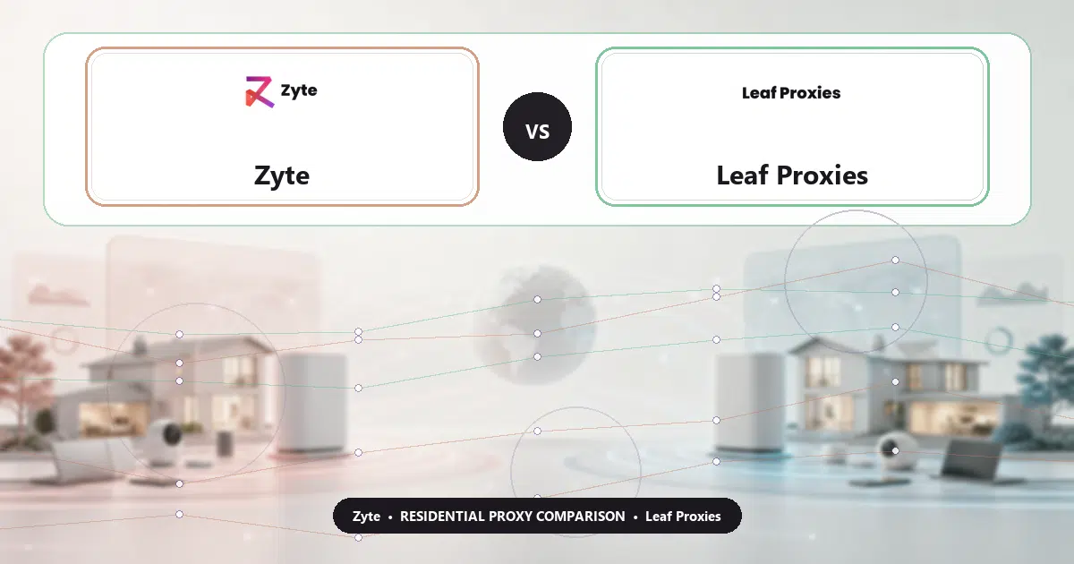 Zyte versus Leaf Proxies residential proxy comparison