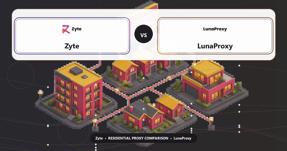 Zyte versus LunaProxy residential proxy comparison